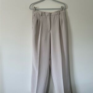 Aritzia Effortless Pant Crepette Size 10 Beige High Waisted Tailored Trouser